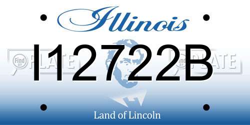 I12722B Illinois License Plate