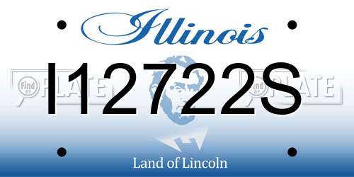 I12722S Illinois License Plate