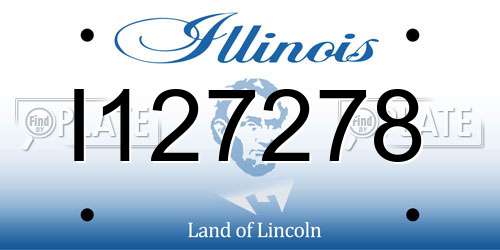 I127278 Illinois License Plate