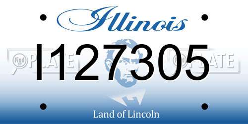 I127305 Illinois License Plate