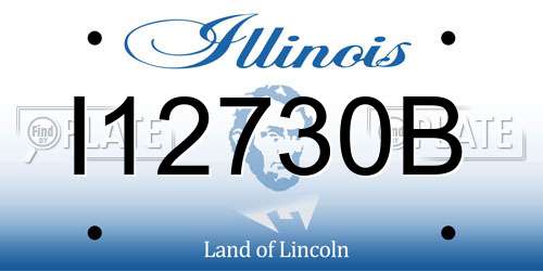 I12730B Illinois License Plate
