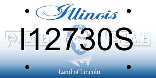 I12730S Illinois License Plate