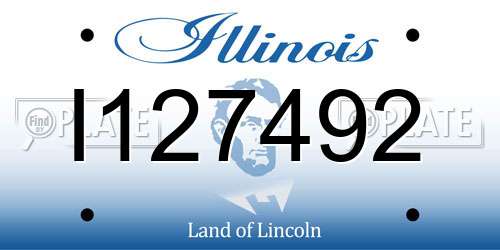 I127492 Illinois License Plate
