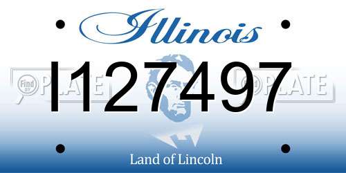 I127497 Illinois License Plate