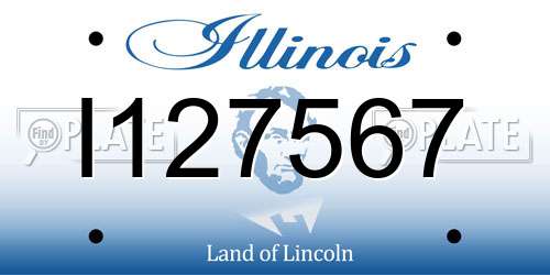 I127567 Illinois License Plate