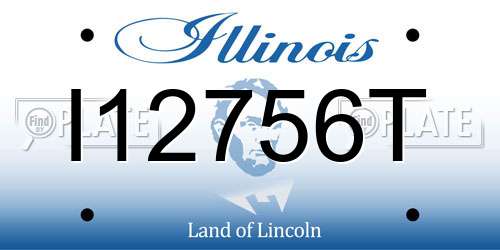 I12756T Illinois License Plate