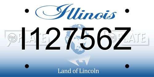 I12756Z Illinois License Plate