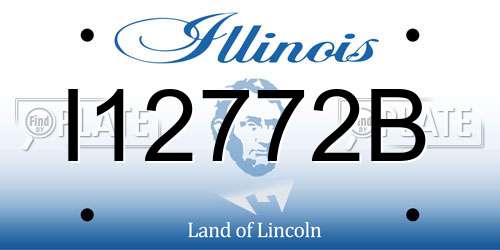 I12772B Illinois License Plate