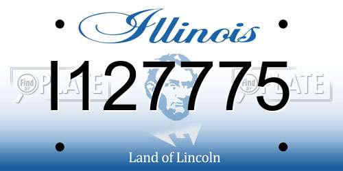 I127775 Illinois License Plate