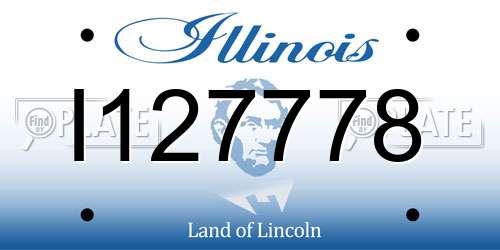 I127778 Illinois License Plate
