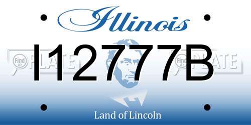 I12777B Illinois License Plate