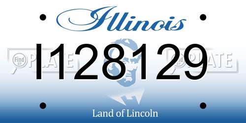 I128129 Illinois License Plate