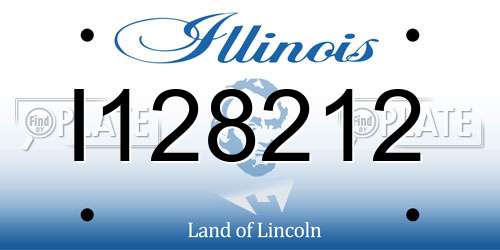 I128212 Illinois License Plate