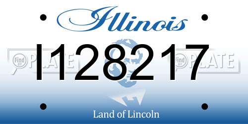 I128217 Illinois License Plate