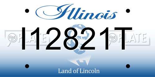 I12821T Illinois License Plate