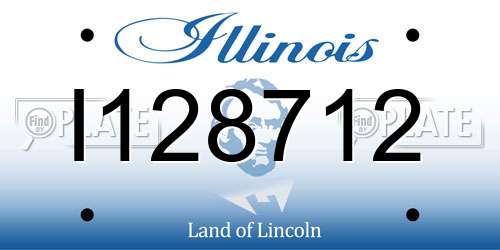 I128712 Illinois License Plate