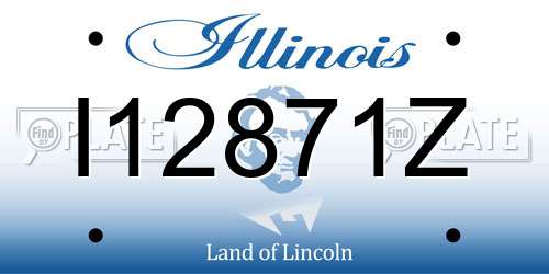 I12871Z Illinois License Plate