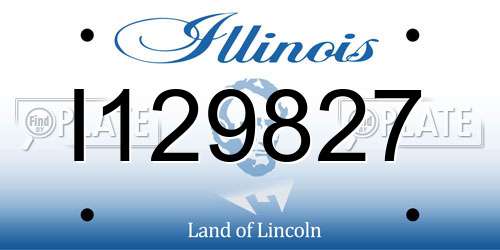I129827 Illinois License Plate