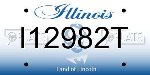 I12982T Illinois License Plate