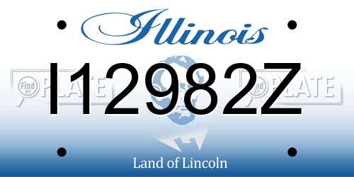 I12982Z Illinois License Plate
