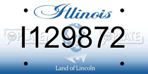 I129872 Illinois License Plate
