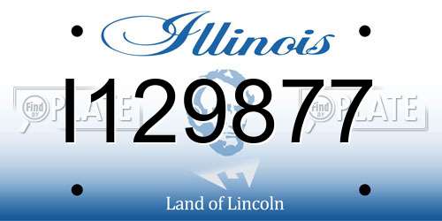 I129877 Illinois License Plate