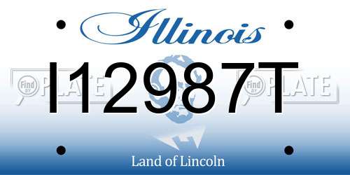 I12987T Illinois License Plate