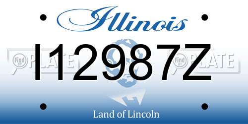 I12987Z Illinois License Plate