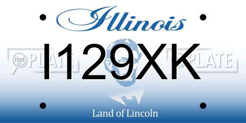 I129XK Illinois License Plate