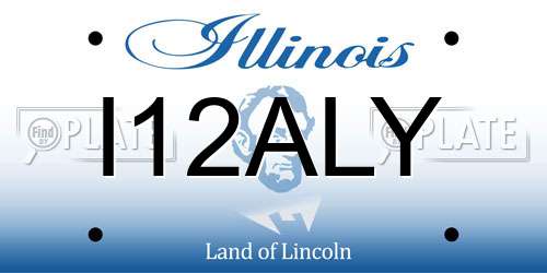 I12ALY Illinois License Plate