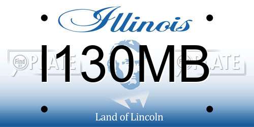 I130MB Illinois License Plate
