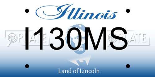 I130MS Illinois License Plate