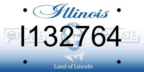 I132764 Illinois License Plate