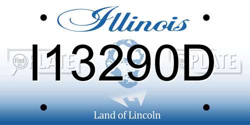 I13290D Illinois License Plate