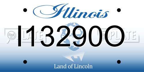 I13290O Illinois License Plate