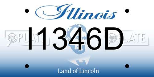 I1346D Illinois License Plate