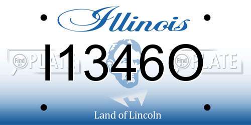 I1346O Illinois License Plate