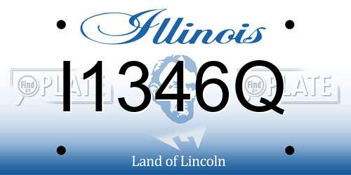 I1346Q Illinois License Plate
