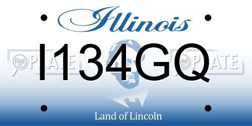 I134GQ Illinois License Plate