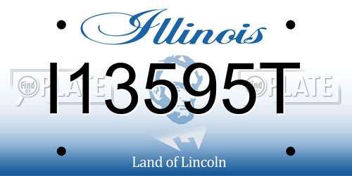 I13595T Illinois License Plate