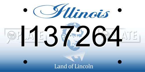 I137264 Illinois License Plate