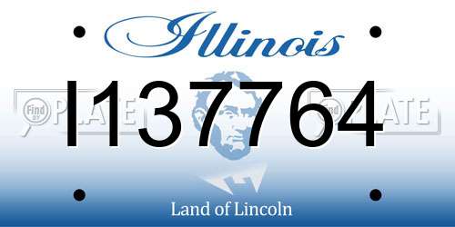 I137764 Illinois License Plate