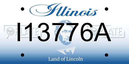I13776A Illinois License Plate