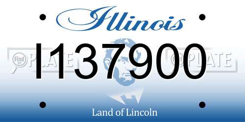 I137900 Illinois License Plate