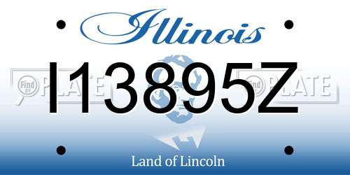 I13895Z Illinois License Plate