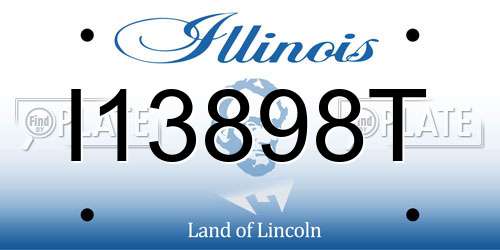 I13898T Illinois License Plate