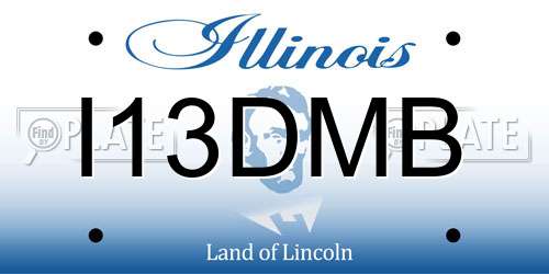 I13DMB Illinois License Plate
