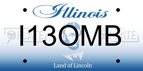 I13OMB Illinois License Plate