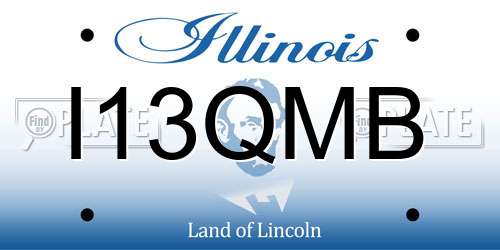 I13QMB Illinois License Plate