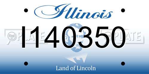 I140350 Illinois License Plate